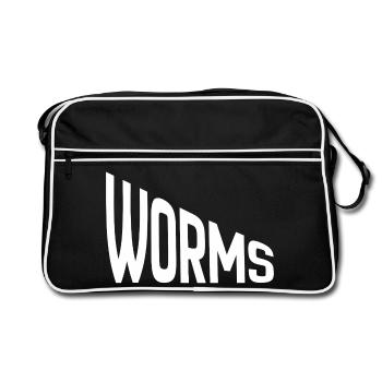 Worms - Retro Bag - black/white - Front