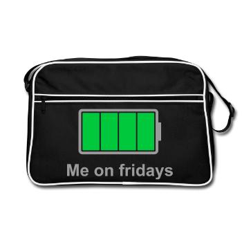 Full Battery Fridays - Retro Bag - black/white - Front