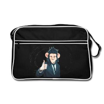 MONKEY - Retro Tasche - Schwarz/Weiß - Vorne