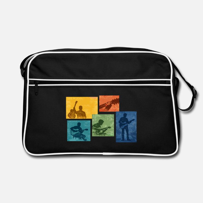Grunge Guitar Silhouette Retro Bag