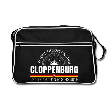 Cloppenburg - Retro Tasche - Schwarz/Weiß - Vorne