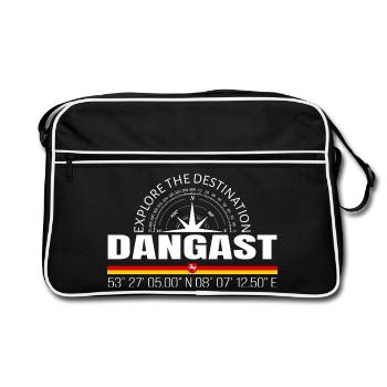 Dangast - Retro Tasche - Schwarz/Weiß - Vorne
