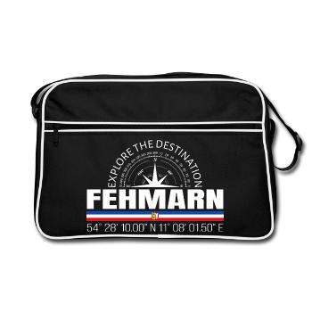 Fehmarn - Sac Retro - noir/blanc - Devant
