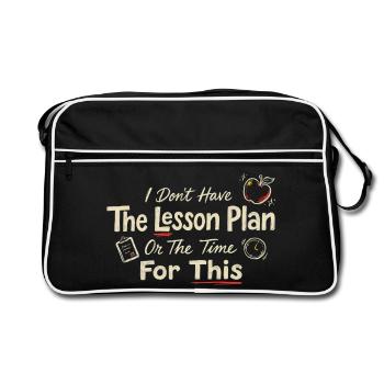 Je n’ai pas le plan de cours - Sac Retro - noir/blanc - Devant
