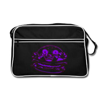 Monster burger - Sac Retro - noir/blanc - Devant