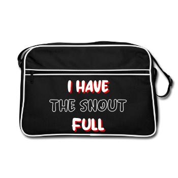 I have the snout full - Retro Bag - black/white - Front