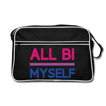 Pride Month LGBT - All Bi(sexual) Myself - Retro Bag - black/white - Front