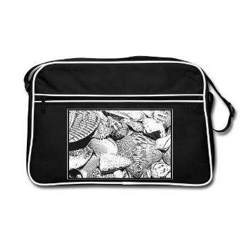 Les coquillages - Sac Retro - noir/blanc - Devant