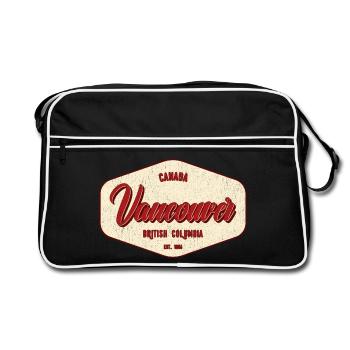 Vancouver Vintage City Label - Retro Bag - black/white - Front