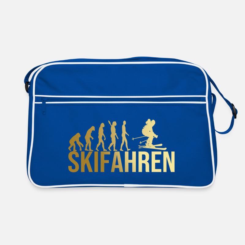 Evolution Skifahren Retro Tasche