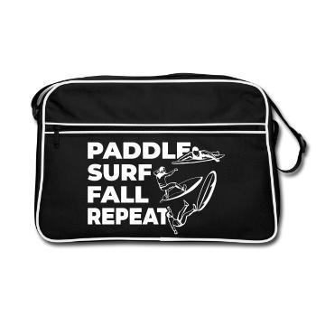 Paddle Surf Fall Repeat - Retro Bag - black/white - Front