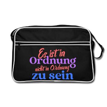 C’est normal de ne pas aller bien - Sac Retro - noir/blanc - Devant