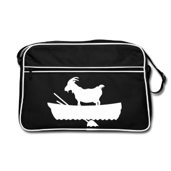 G.O.A.T. Chèvre dans le bateau - Sac Retro - noir/blanc - Devant