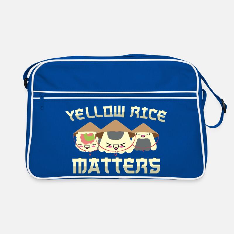 Funny Rice Saying - Yellow Rice Matters Retro Bag