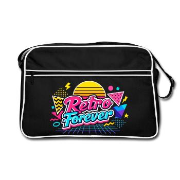 Retro Forever Neon 80s Vibe - Retro Bag - black/white - Front