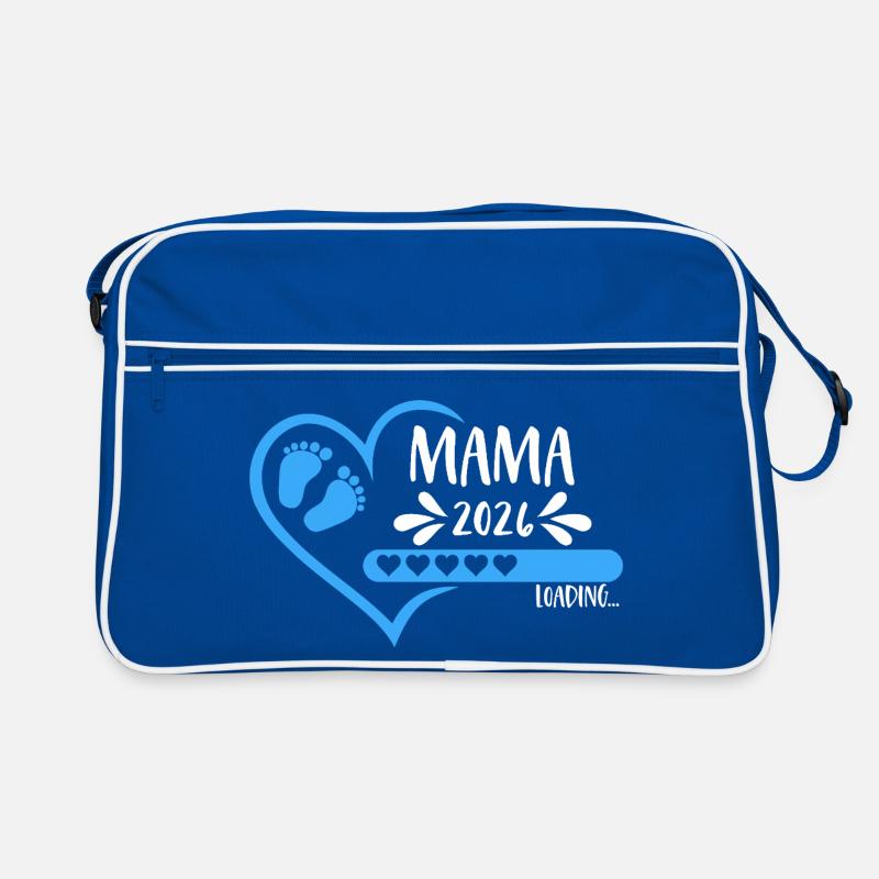 Mom 2026 loading heart version boy blue Retro Bag