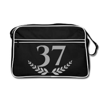 37 - Retro Bag - black/white - Front