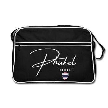 Phuket Thailand, elegant design Phuket - Retro Bag - black/white - Front