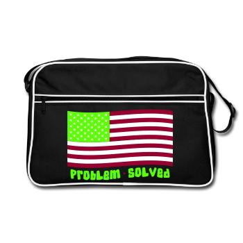 Problem Solved - Retro Bag - black/white - Front