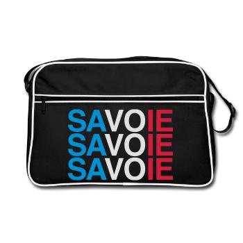 SAVOIE Savoyen Frankreich France Flag - Retro Tasche - Schwarz/Weiß - Vorne
