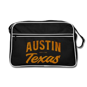 Lettrage vintage Austin Texas - Sac Retro - noir/blanc - Devant