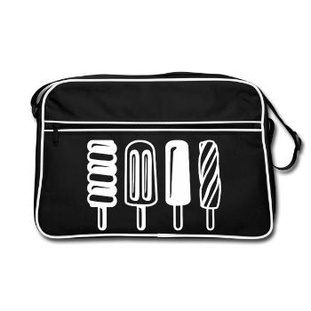 Wassereis - Retro Tasche - Schwarz/Weiß - Vorne