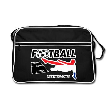 Football Fever Netherlands - Retro Bag - black/white - Front