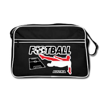 Football Fever Austria - Retro Bag - black/white - Front