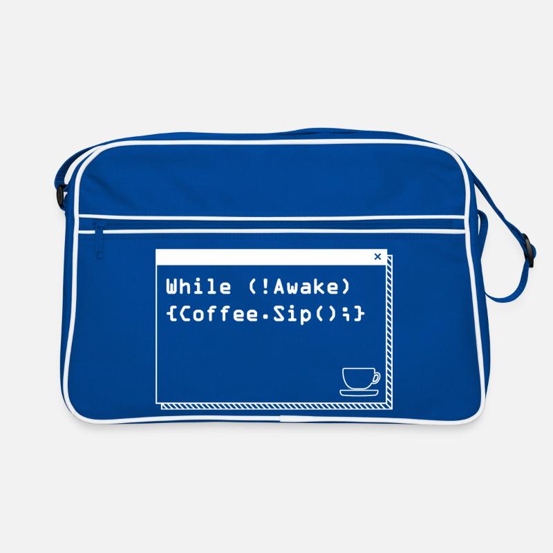 Aus Kaffee Code generieren Programmierer Retro Tasche