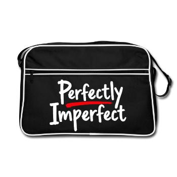 Perfectly Imperfect Statement for Self-Love - Retro Bag - black/white - Front