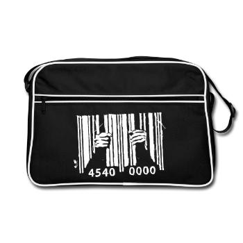 BARCODE - Retro Tasche - Schwarz/Weiß - Vorne