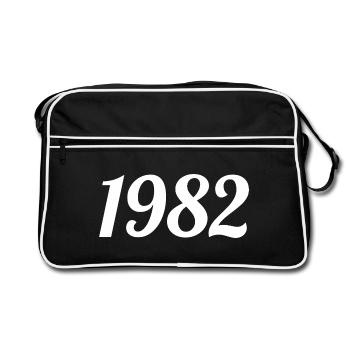 1982 Vintage 1982 Anniversaire Rétro 1982 Cadeau - Sac Retro - noir/blanc - Devant
