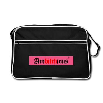 Logo de femme puissant avec une écriture audacieuse - Sac Retro - noir/blanc - Devant