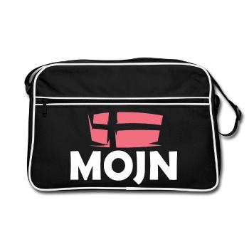 dansk Denmark Symbol Flag Flag Logo Graphic - Retro Bag - black/white - Front