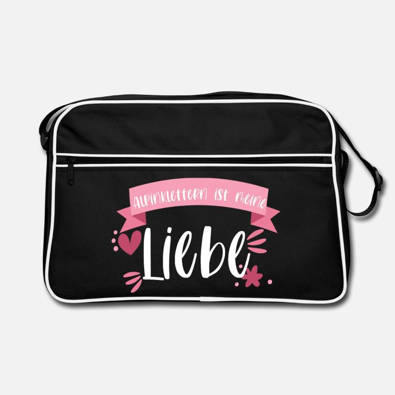Klettern Alpinklettern Liebe Berge Geschenk Retro Tasche