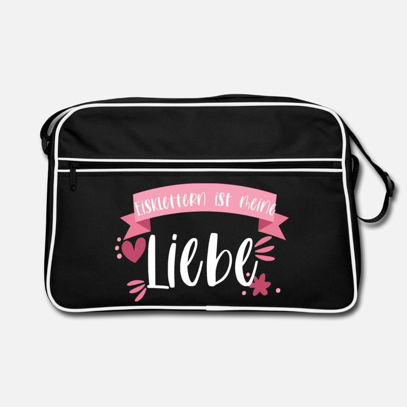 Klettern Eisklettern Wintersport Eis Geschenk Retro Tasche