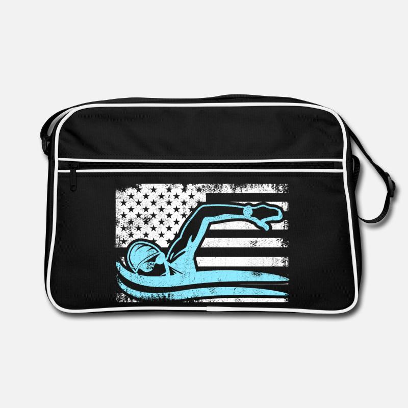 Patriotic swimmer Retro Bag