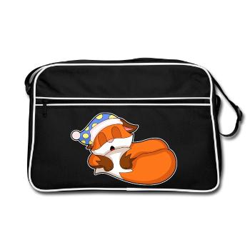 Bonnet de nuit Fox Sleeping - Sac Retro - noir/blanc - Devant