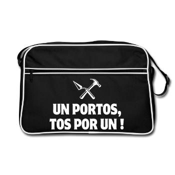 Portugal, Portugal humour, je suis Portugais - Sac Retro - noir/blanc - Devant