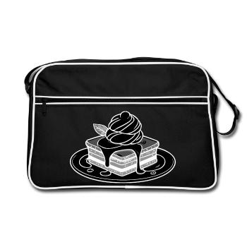 Hot Brownie - Retro Tasche - Schwarz/Weiß - Vorne