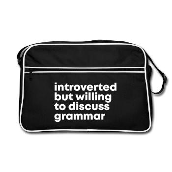 Grammaire Grammaire Grammaire - Sac Retro - noir/blanc - Devant