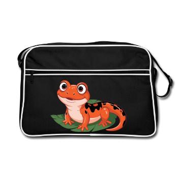 Salamandre feuillue - Sac Retro - noir/blanc - Devant