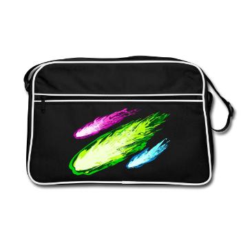 Explosion de cerfs-volants colorés - Sac Retro - noir/blanc - Devant