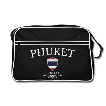 Phuket Thailand, Phuket souvenir - Retro Bag - black/white - Front