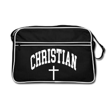 Christ chrétien chrétien chrétiens chrétiens chrétiens - Sac Retro - noir/blanc - Devant