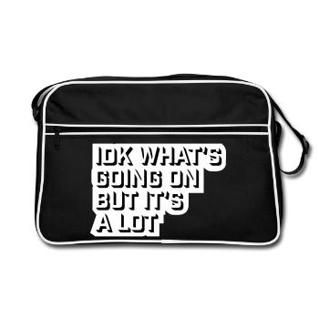 Je ne sais pas ce qui se passe mais c’est vraiment dépassé - Sac Retro - noir/blanc - Devant