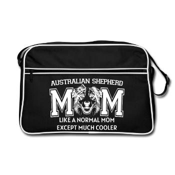 Proud Aussie Mom Australian Shepherd Dog Lover - Retro Bag - black/white - Front