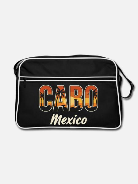 Cabo Mexiko - Retro Tasche - Schwarz/Weiß