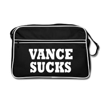 vance sucks - Retro Tasche - Schwarz/Weiß - Vorne