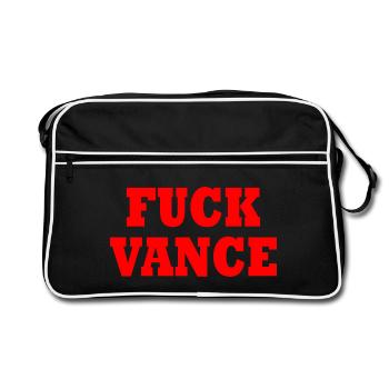fuck vance - Retro Tasche - Schwarz/Weiß - Vorne
